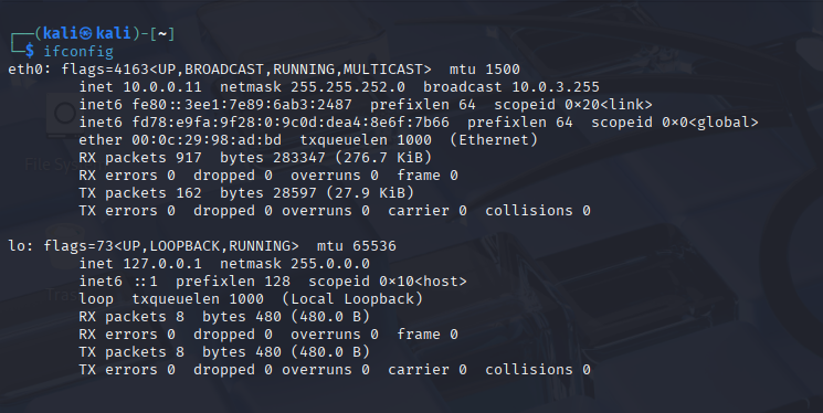 Kali linux ipv6 type SLAAC